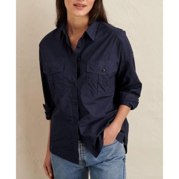Alex Mill Tops - ALEX MILL oversized cotton keeper shirt in navy size XS